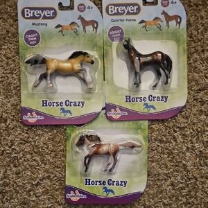 Breyer Horse Crazy Mustang and Quarter Horse Set - Brown and Tan